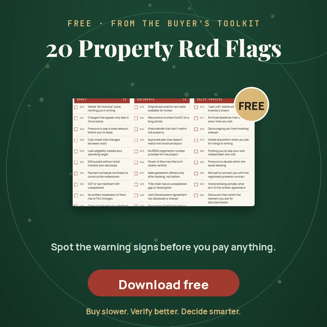 Download the free 20 Property Red Flags checklist