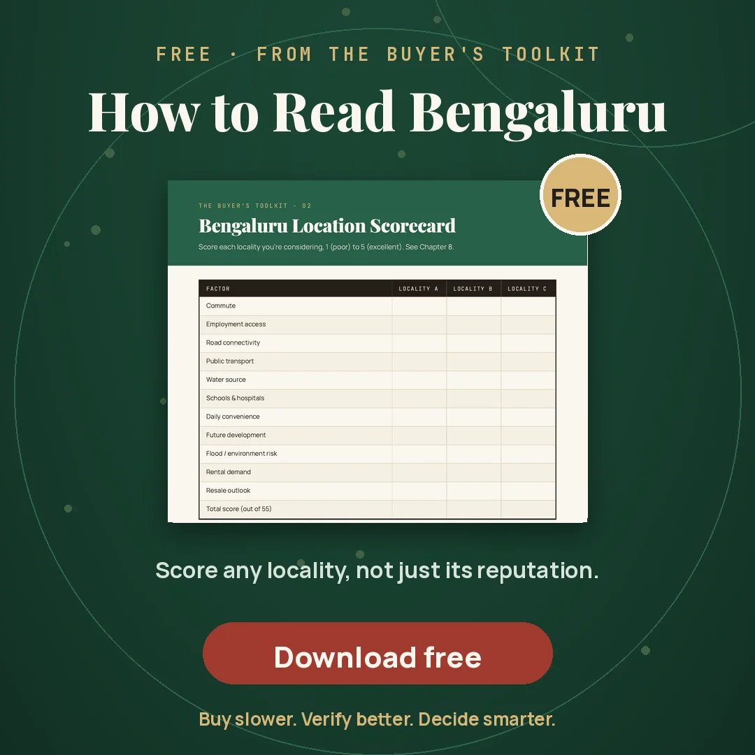 Download the free How to Read Bengaluru guide for first-time flat buyers in Bangalore