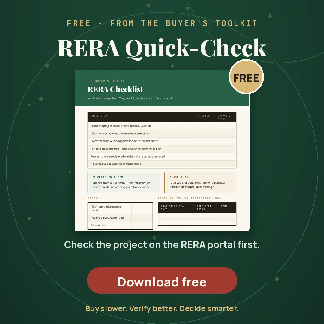 Download the free RERA Quick-Check for first-time flat buyers in Bangalore
